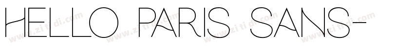 hello paris sans字体转换